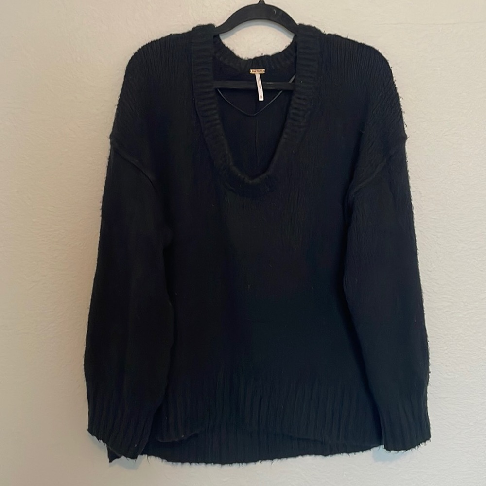 Black oversized Free People sweater